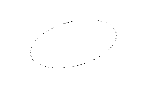 Discrete set of points on ellipse boundary